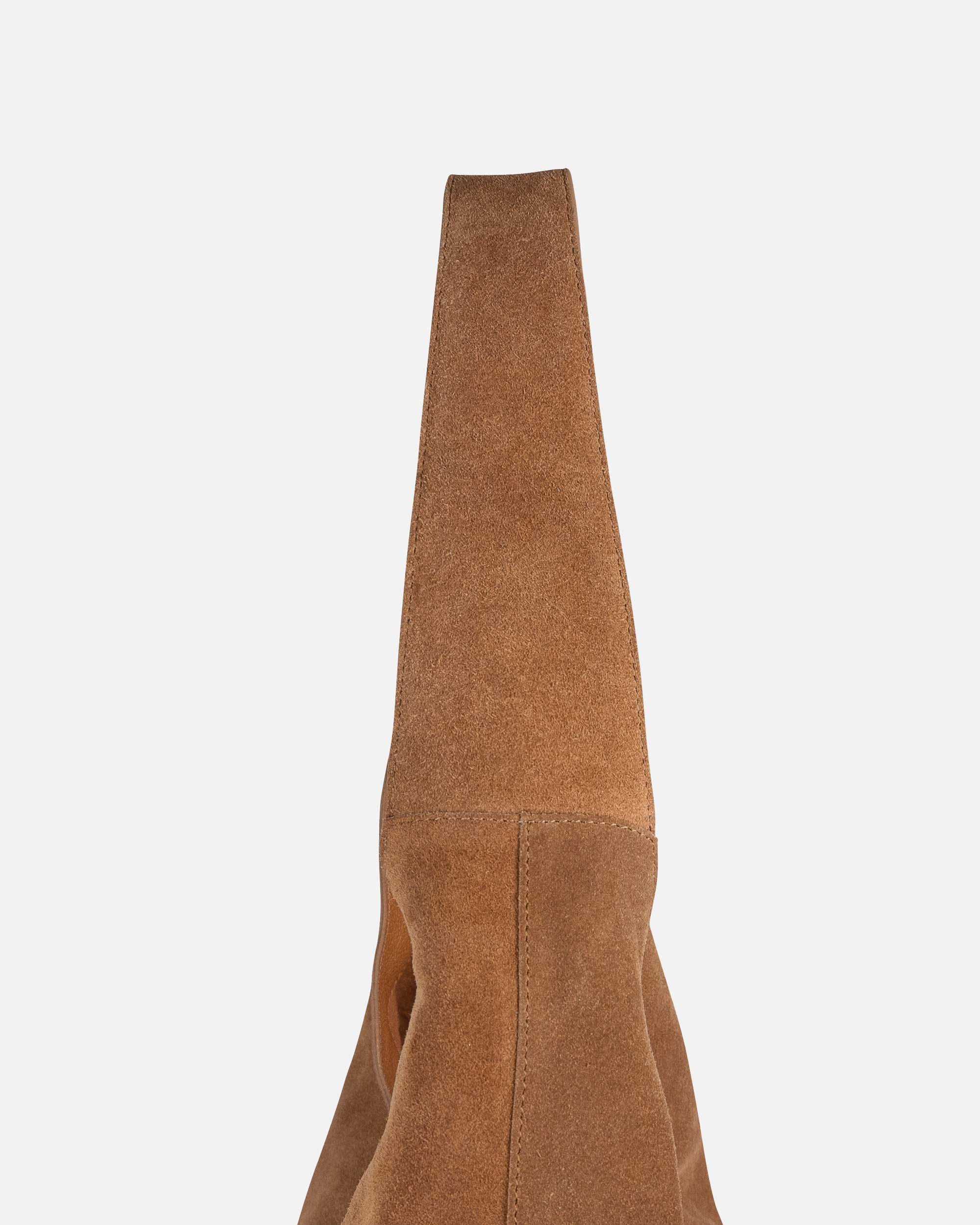 Camelkleurig suède