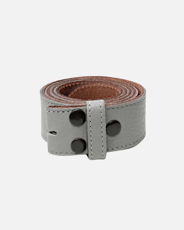 Lia | Light Grey Soft Leather Belt Strap