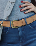 40040 Robyn | Klassieke Vintage Gouden Gesp Leren Riem voor Jeans
